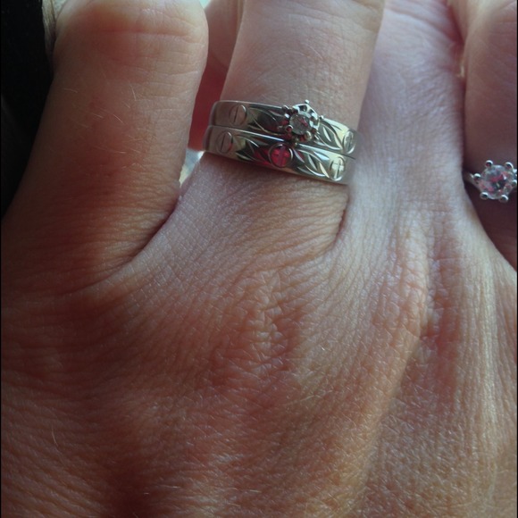 10k wedding set, mom charm 14k & slippers BUNDLED