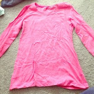 Pink long sleeved shirt