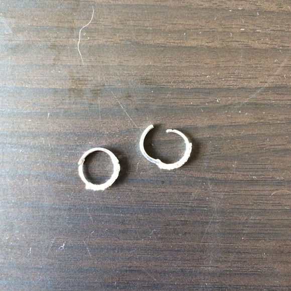 Diamond huggie hoops