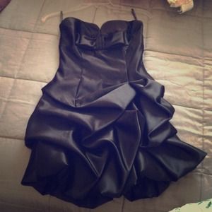 Jessica McClintock Little Black Ruffled Dress