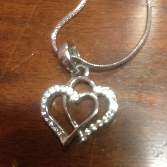 Double heart necklace