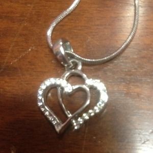 Double heart necklace