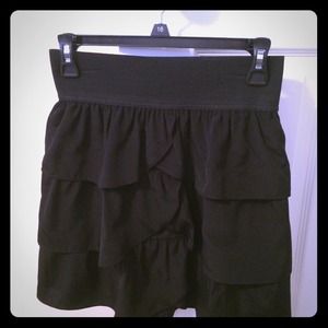 GIVEN TO CHARITY. Black Layered Skirt