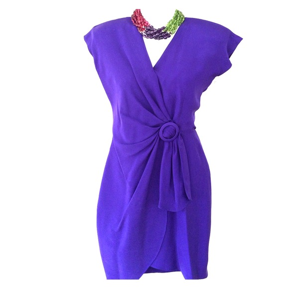 PATRICK Dresses & Skirts - PATRICK purple 100% silk cocktail dress
