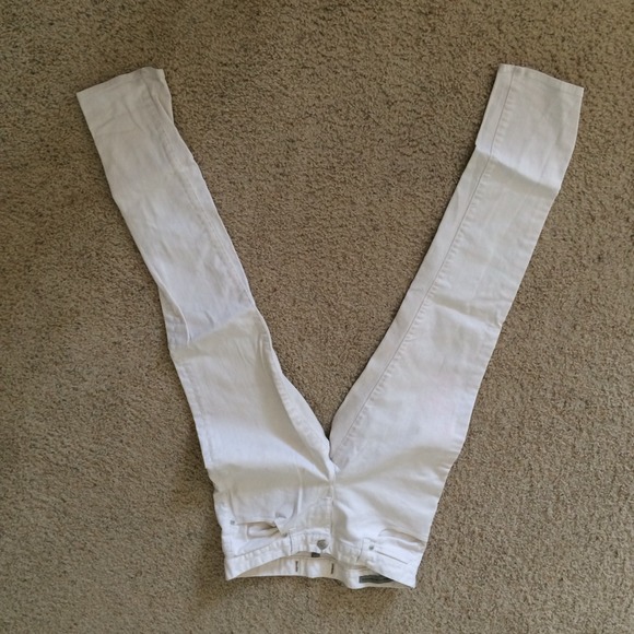 White paper denim cloth straight leg jeans sz 29