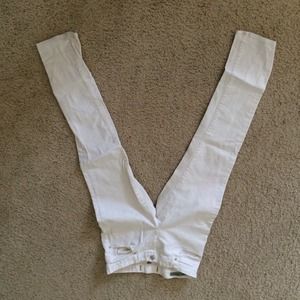 White paper denim cloth straight leg jeans sz 29
