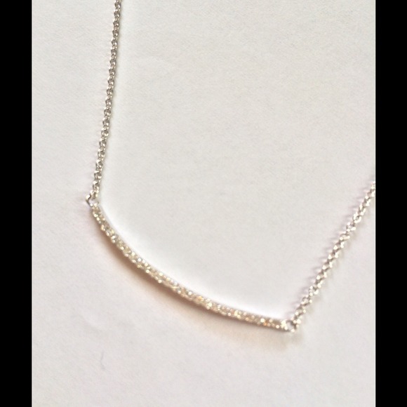 Sterling Silver Arch Necklace in Silver Tone