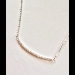 Sterling Silver Arch Necklace in Silver Tone