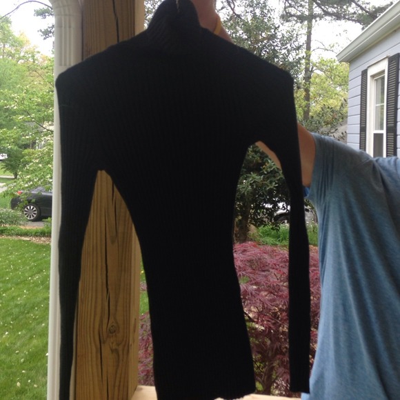 Black shimmery turtle neck sweater