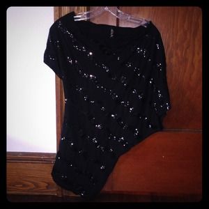 Black sequin top
