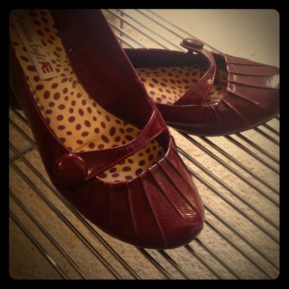 Cute red flats--American Eagle