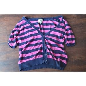 Stripped pink and blue cardigan