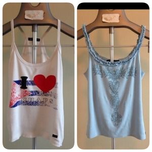White and blue tank top