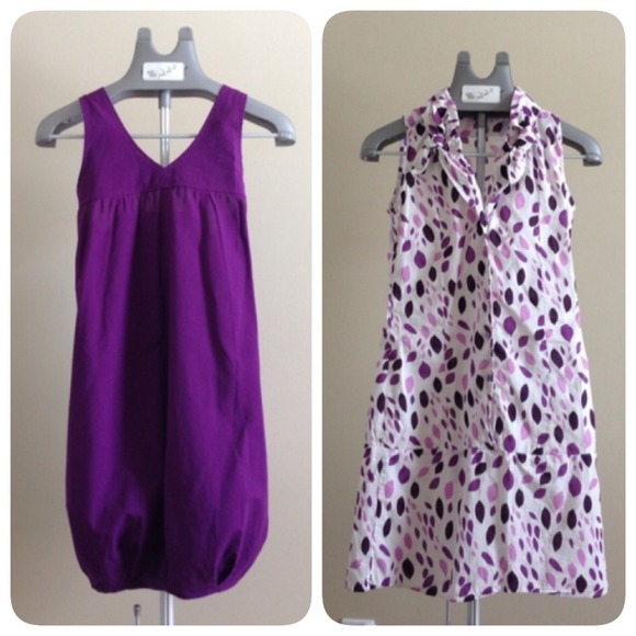 Purple and purple&white dress