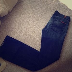 7 for All Mankind: Bootcut, stretch, dark wash
