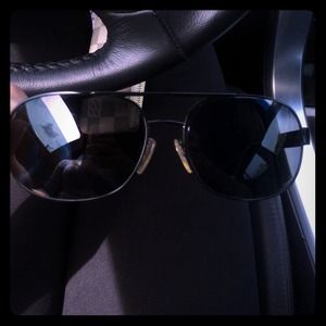 Polarized men's Burberry aviator sunglasses