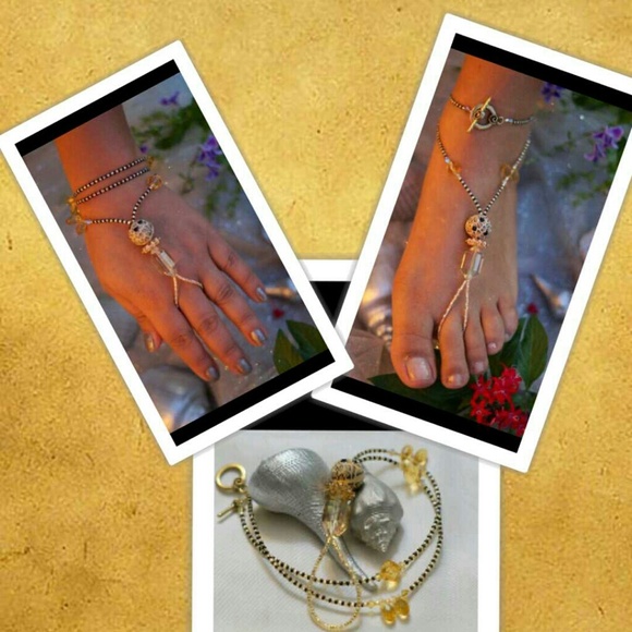 1 Slave Bracelet & Barefoot Sandals in one