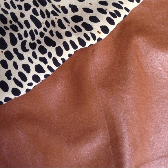 BCBG Max Azria Leather Mini Skirt