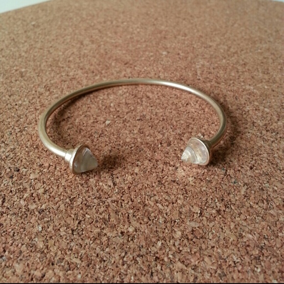 Gold Anthropologie Pyramid Bangle