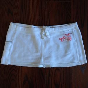 Hollister white So Cal mini skirt very short