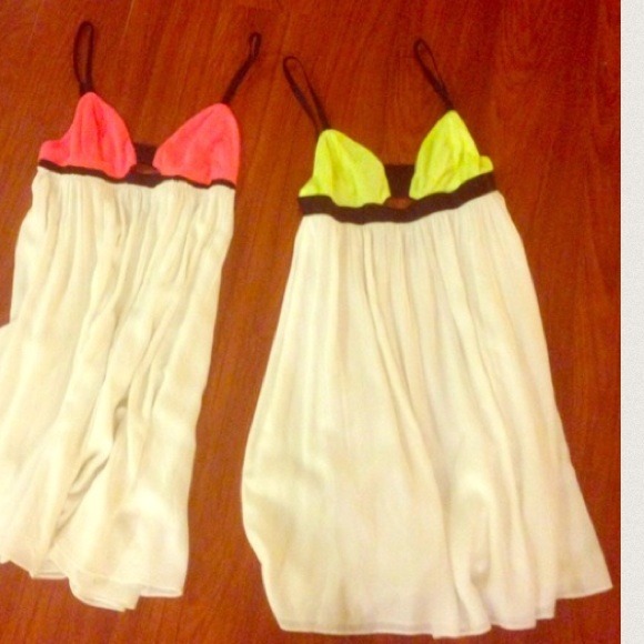 LF Millau neon yellow party dress