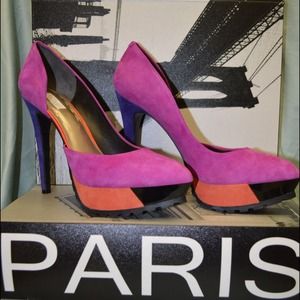 Rachel Roy Colorblock Platform Pumps Size 9.5