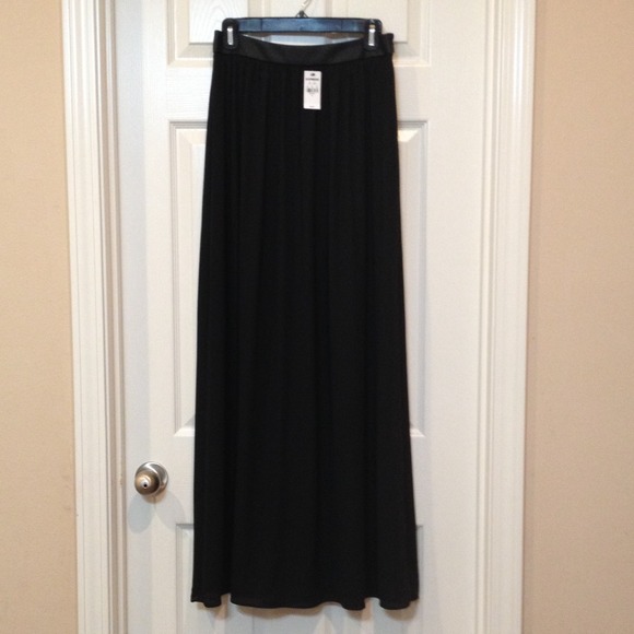 (Minus The) Leather Waistband Maxi Skirt