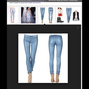 Rag&bone metallic blue denim....
