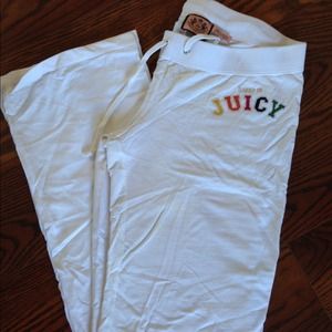 Juicy couture white lightweight knit sweatpants