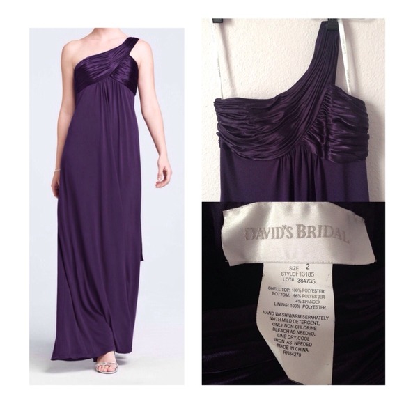 ✨One-Shoulder Gown With Cascade Back