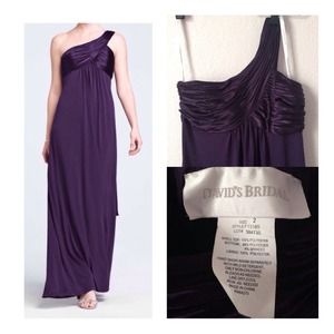 ✨One-Shoulder Gown With Cascade Back