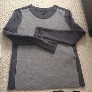 J Crew XS Equestrian Style Sweater 100% Wool-Grey
