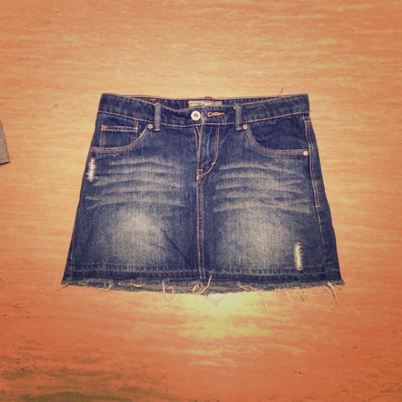 Girls Denim Mini Skirt