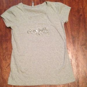 Charlotte Russe grey top with beading!