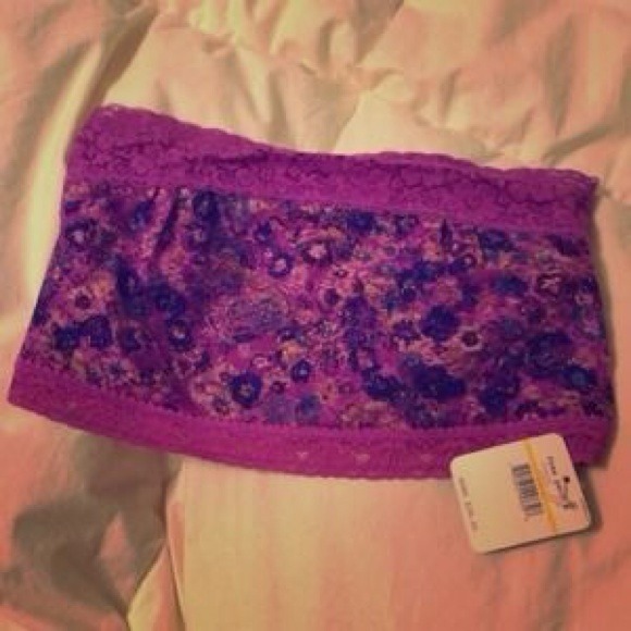 Free people purple floral bandeau