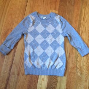 Sequin Argyle Sweater
