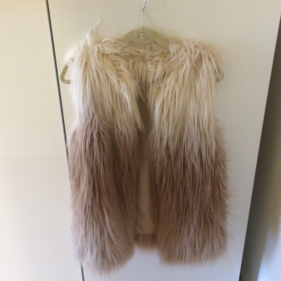 Tipshop ombré faux fur vest