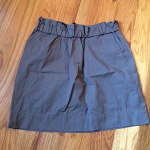 Taupe Paper-bag Waist Skirt