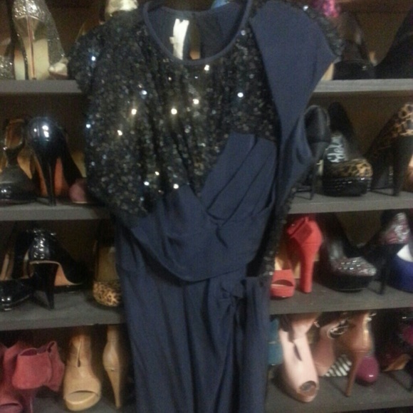 Silk sequin cocktail dress