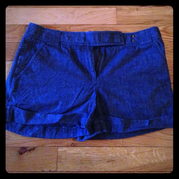 Tory Burch Denim Cuffed Shorts