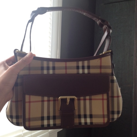 Burberry Haymarket Check Small Shoulder Bag