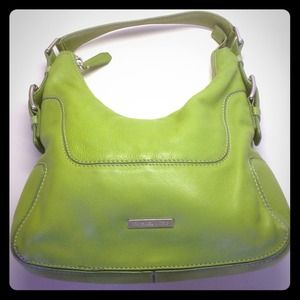 PRICE REDUCED! Green Leather Michael Kors Handbag