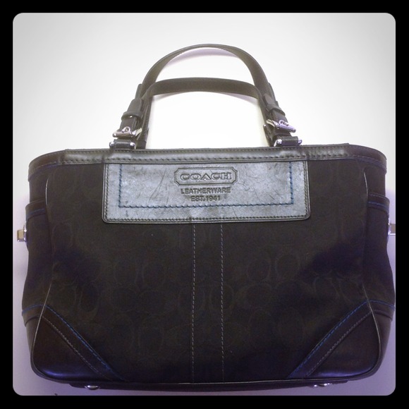 Classic Black Coach Handbag