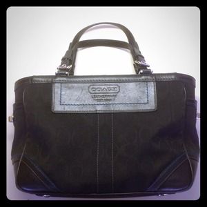 Classic Black Coach Handbag