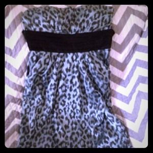 Satin dress with black waist tie back