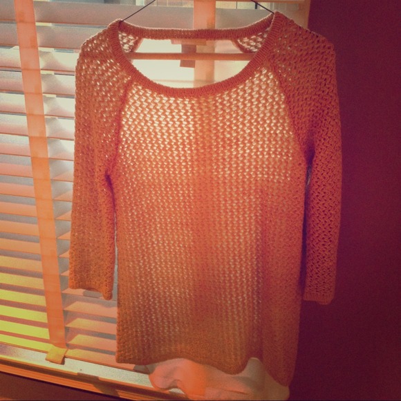 Beige top with transparent back