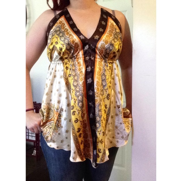 Satin halter top