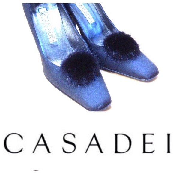 casadei Shoes - HARD TO FIND!  Casadei fur pump shoes almost NEW!