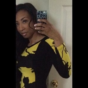 Black and Yellow Bodycon Dress