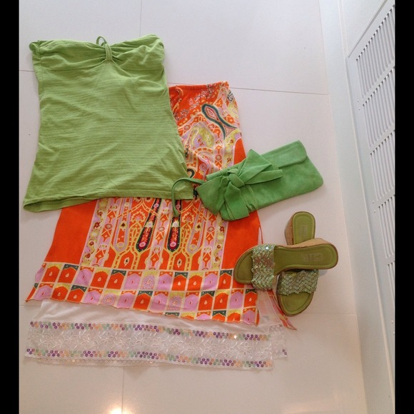 Bohemian skirt with sequence detail. Made in Spain - Picture 3 of 4